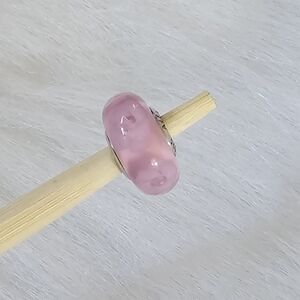 Pandora Pink Murano Glass Charm S925 ALE Silver Core Bead